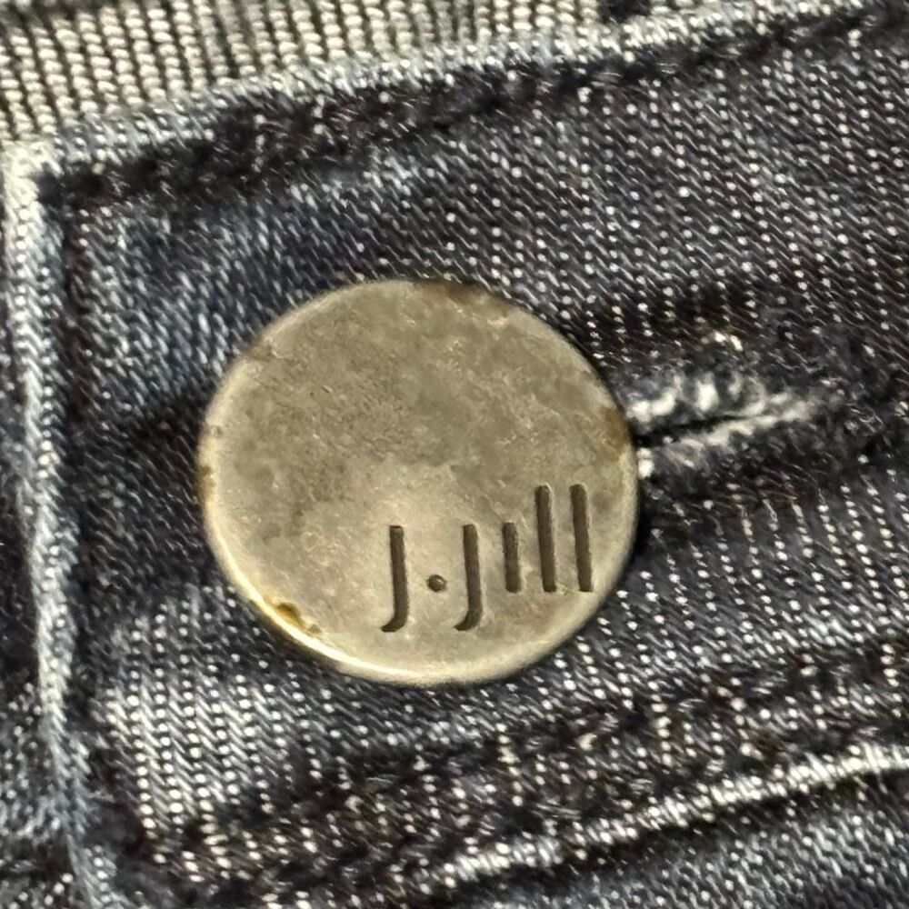 J. Jill Denim 14 Petite embroidered flowers Authentic Fit slim ankle jeans - Picture 8 of 11